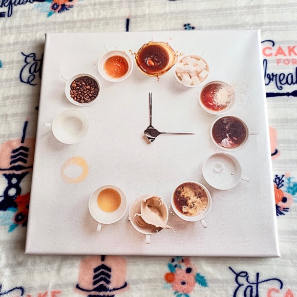 Other - ☕️ Coffee Clock Home Decor Wall Art ☕️